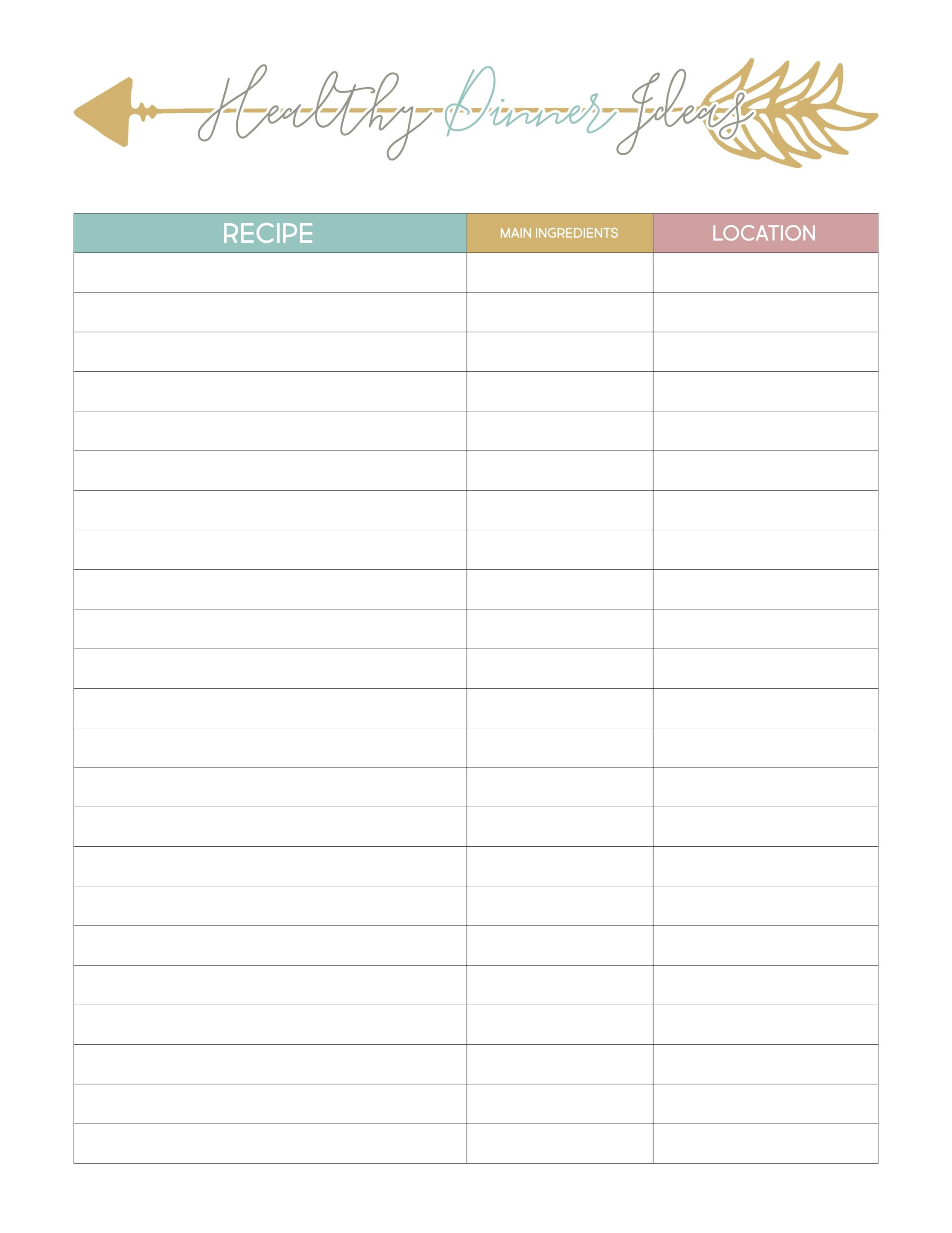 Free Weight Loss Planner Printable The Cottage Market