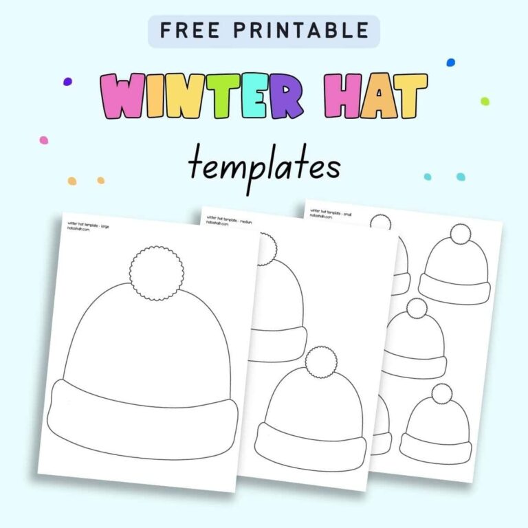 Free Winter Hat Template Printables The Artisan Life
