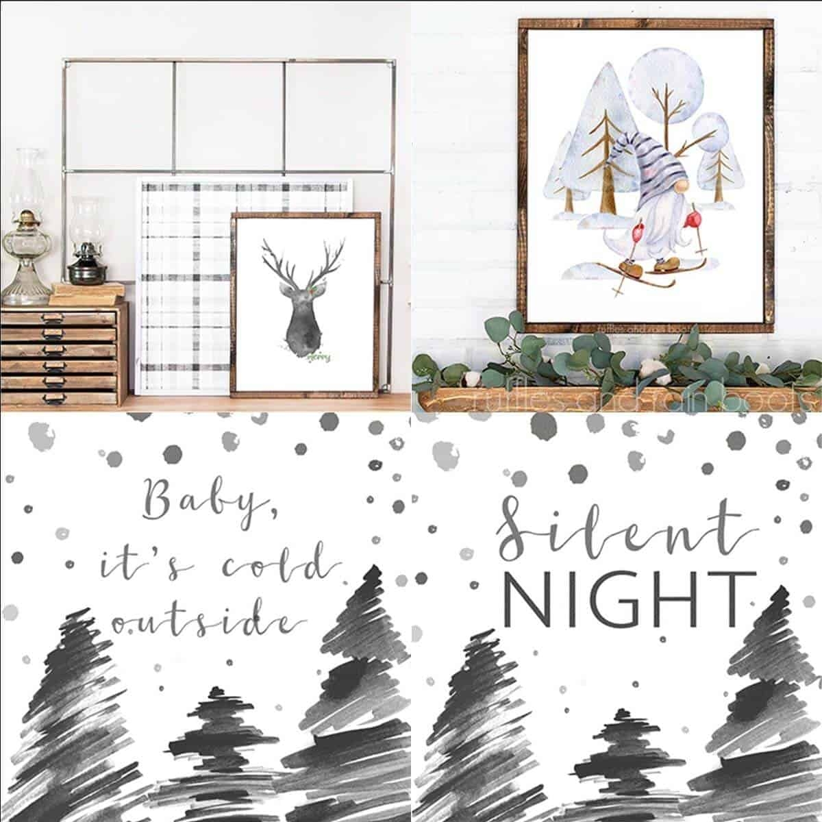 Free Winter Watercolor Printable Designs Ruffles And Rain Boots