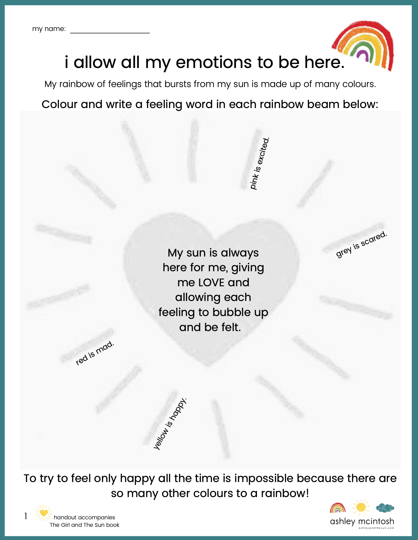 Free Worksheets On Kindness U0026 Self Regulation For Parents U0026 Teachers Ashley McIntosh