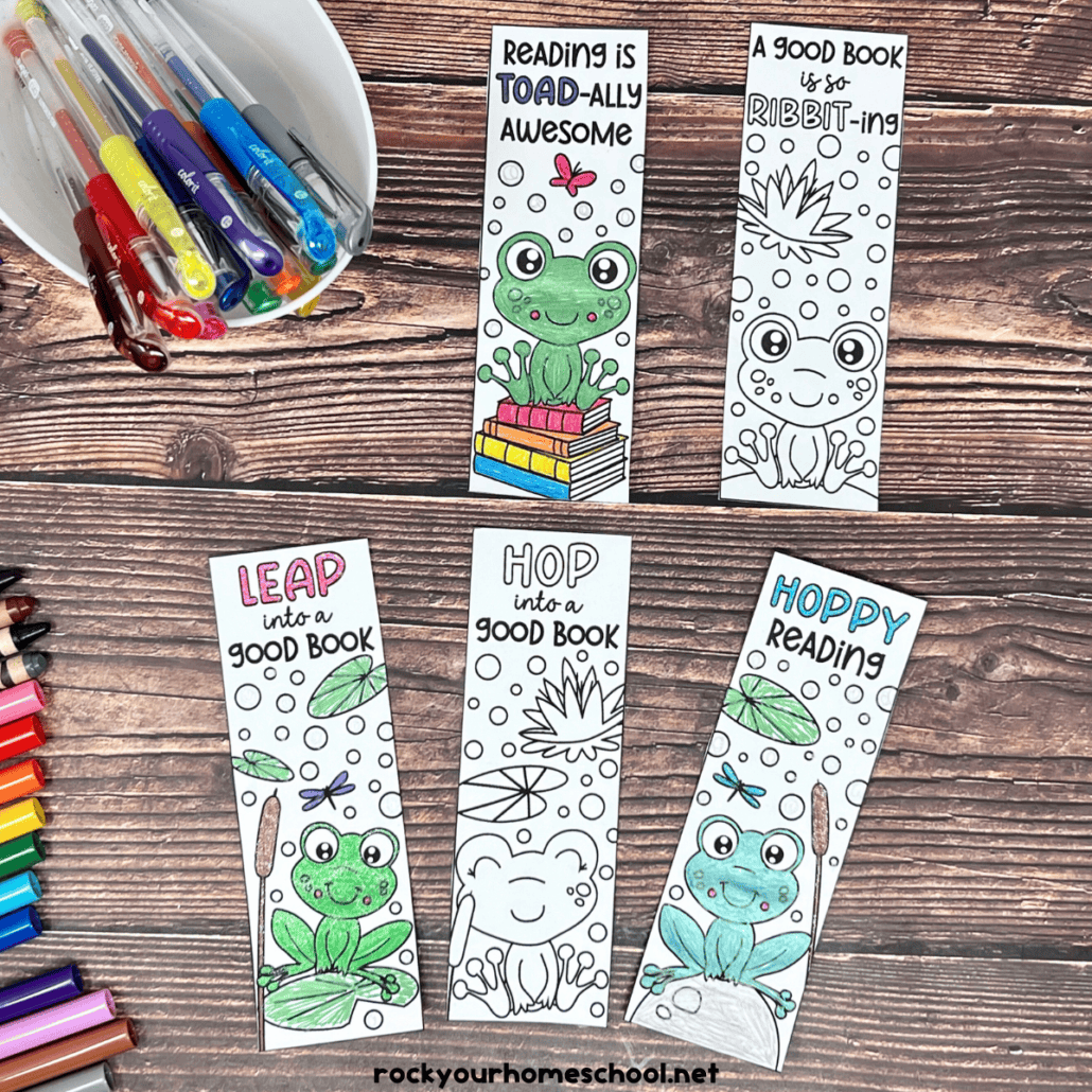 Frog Bookmarks To Color For DIY Reading Fun Free Rock Your Homeschool