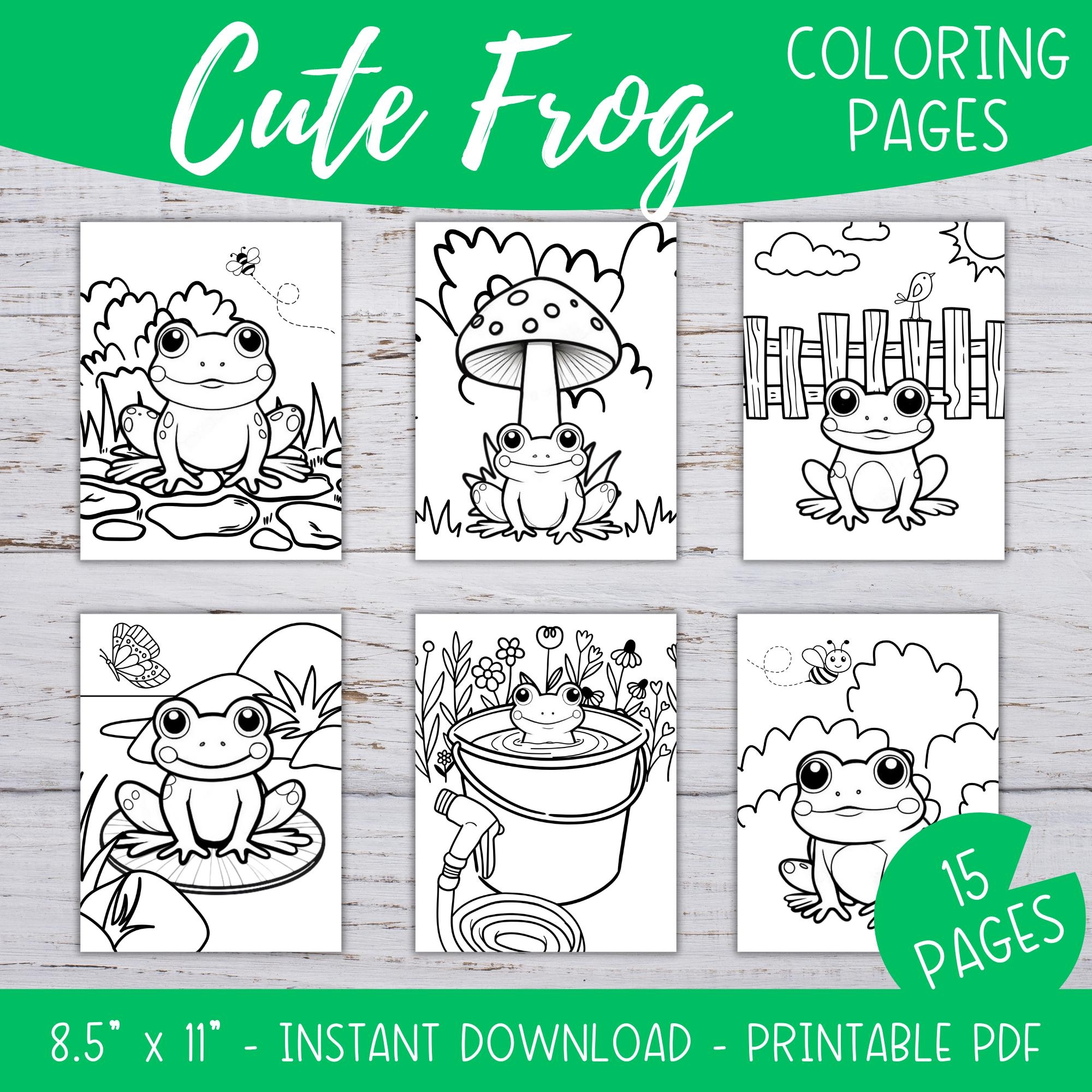 Frog Coloring Pages Kids Coloring Sheets Printable Frog Coloring 