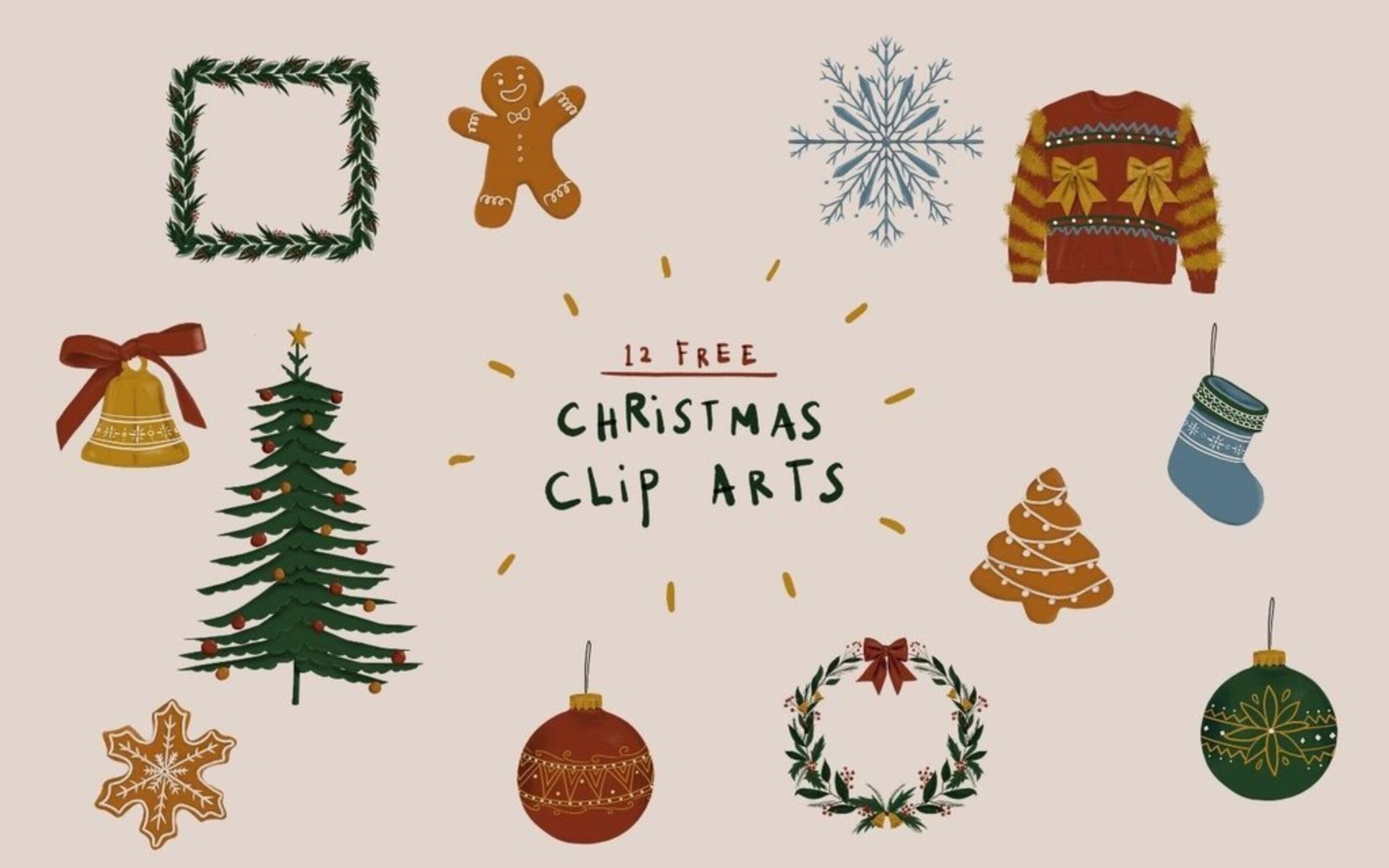 From Ornaments To Snowflakes Free Christmas Clip Art
