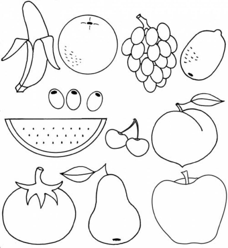Fruit Coloring Pages Printable Coloring Pages FREE