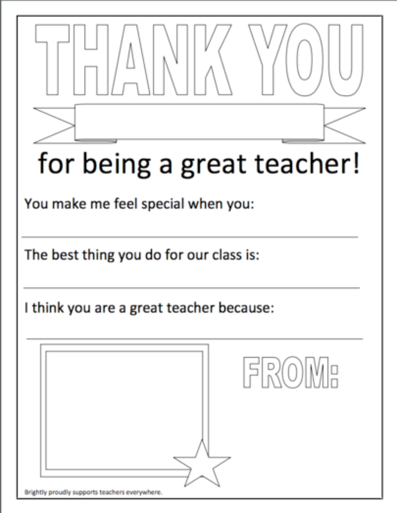 Free Teacher Appreciation Printables Pdf