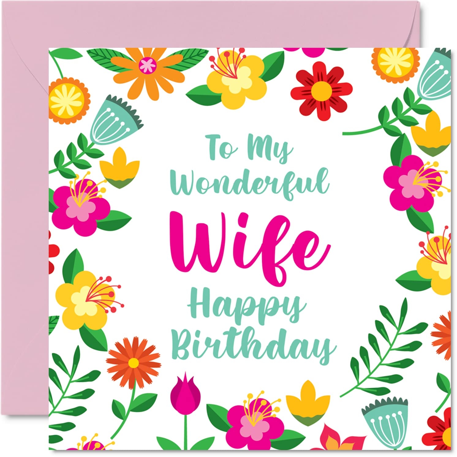 Fun Birthday Cards For Wife Wonderful Female Cute Happy Birthday Card For Wife From Husband Partner Wifey Gift 145mm Valentines Anniversary 