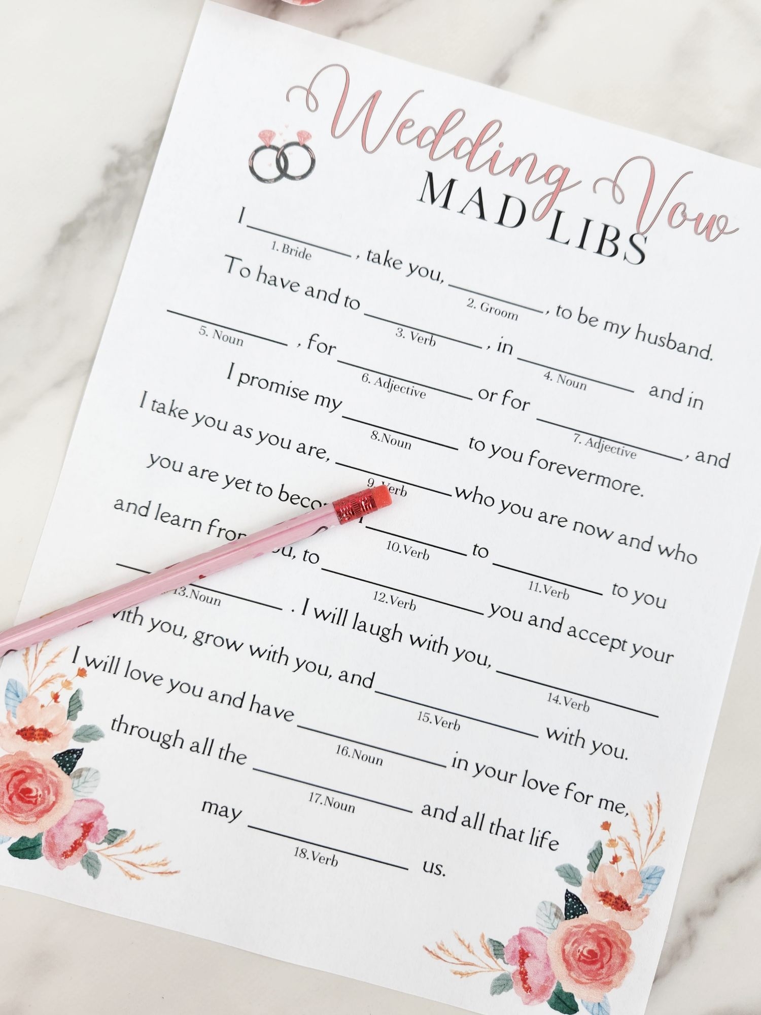 Fun Mad Libs For Bridal Shower FREE Printable Leap Of Faith Crafting