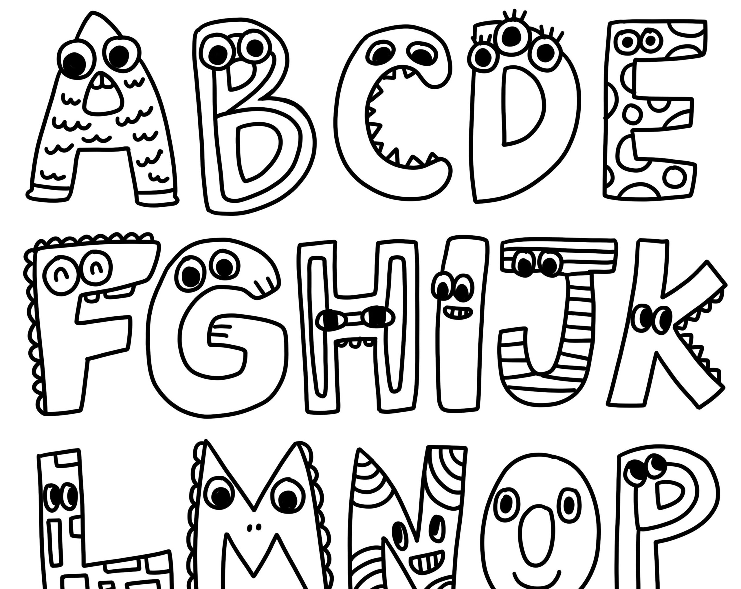 Free Printable Coloring Pages Alphabet