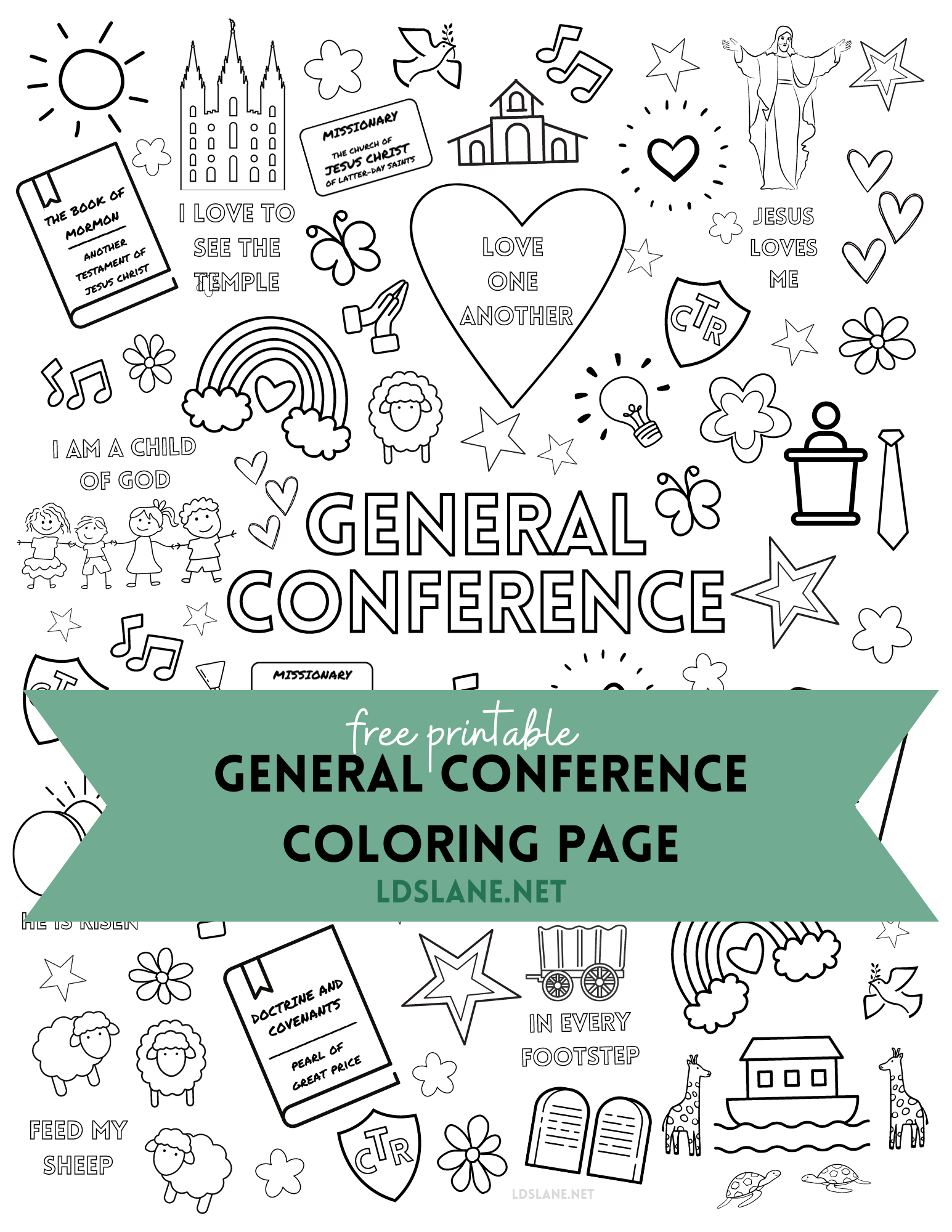 General Conference Coloring Poster