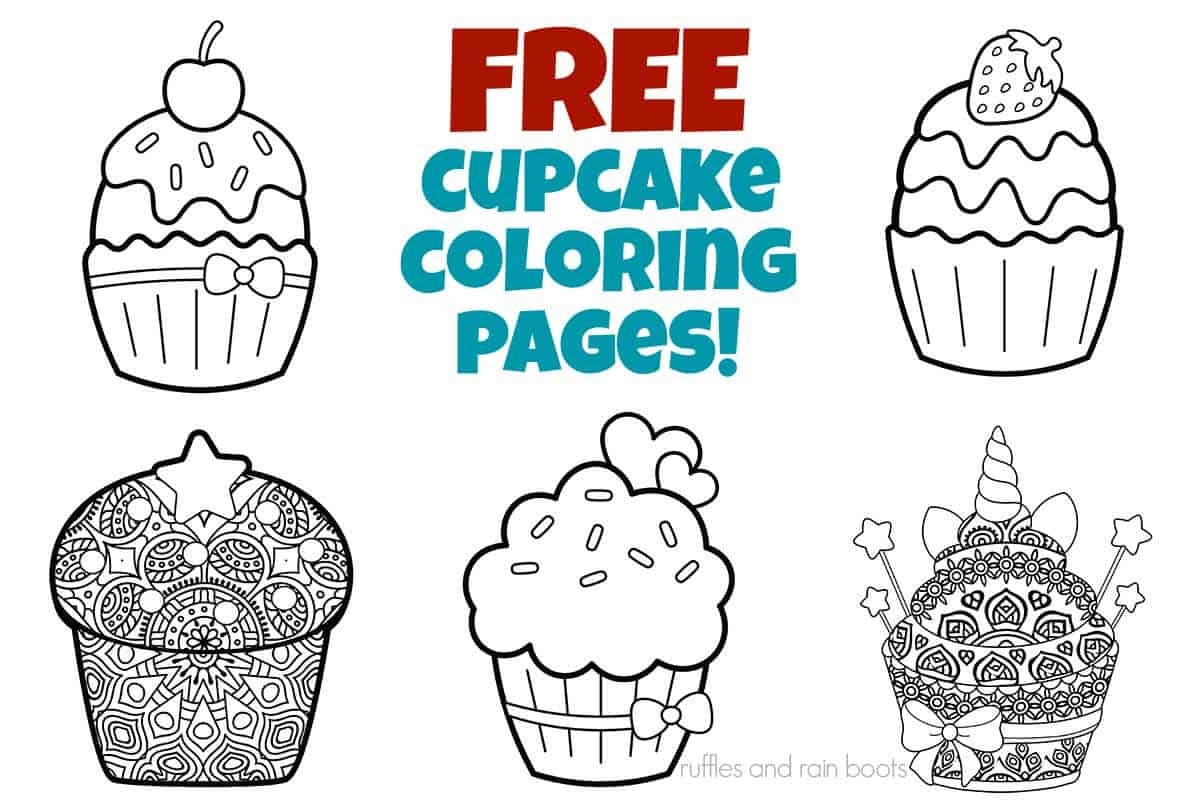 Free Printable Cupcake Coloring Pages