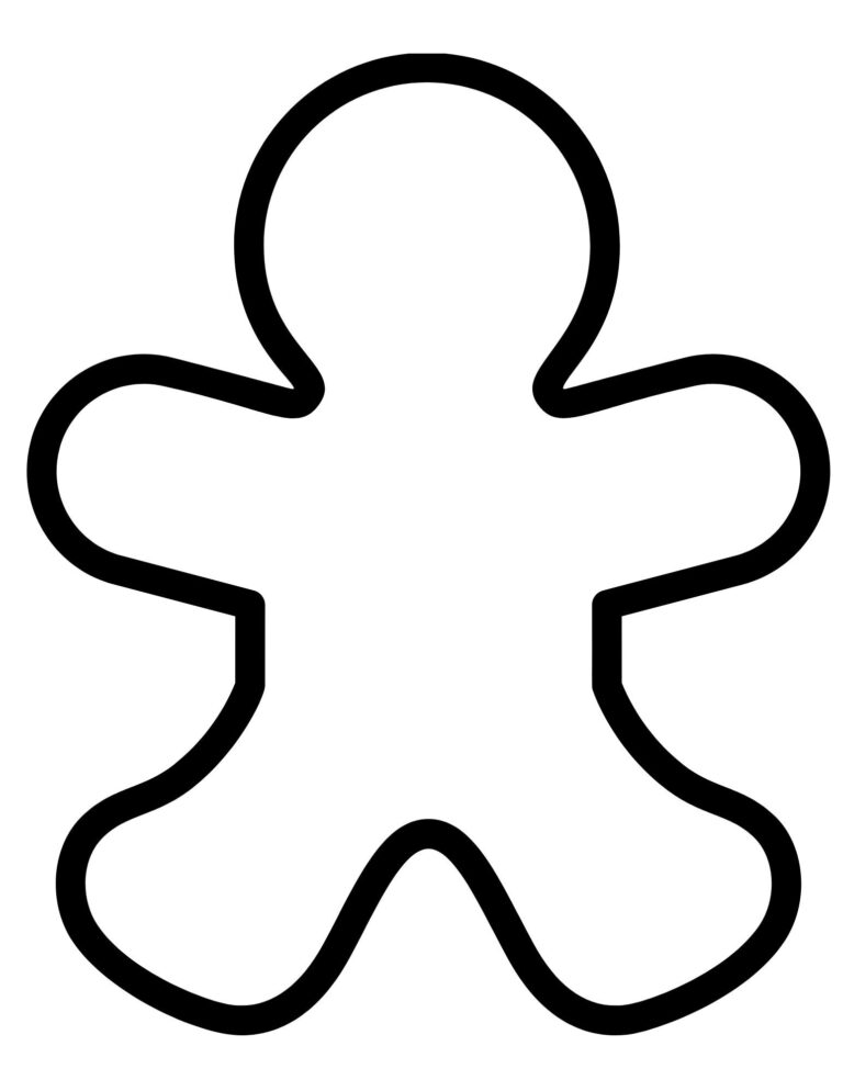 Gingerbread Man Shape Printable