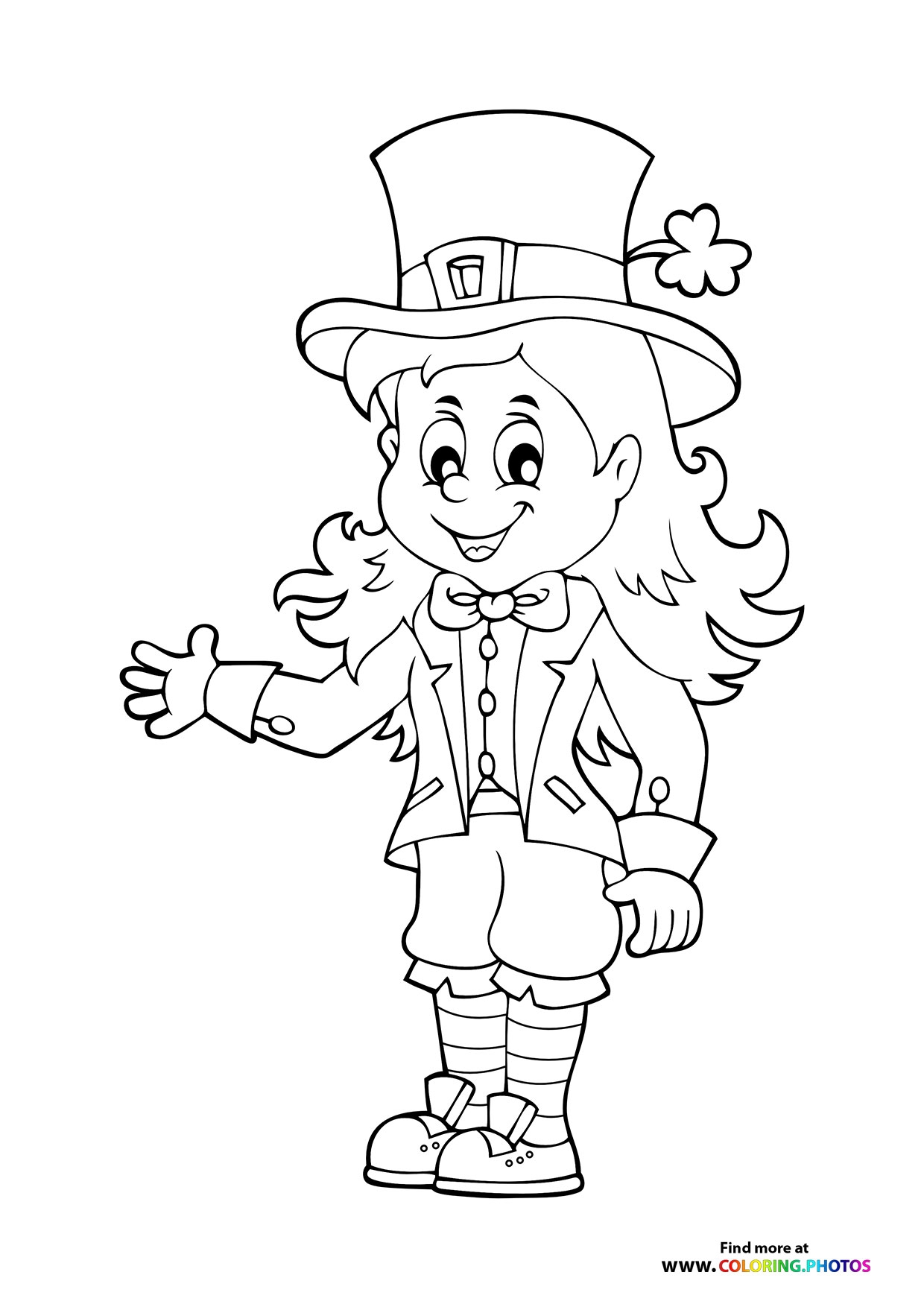 Free Printable Leprechaun Coloring Page