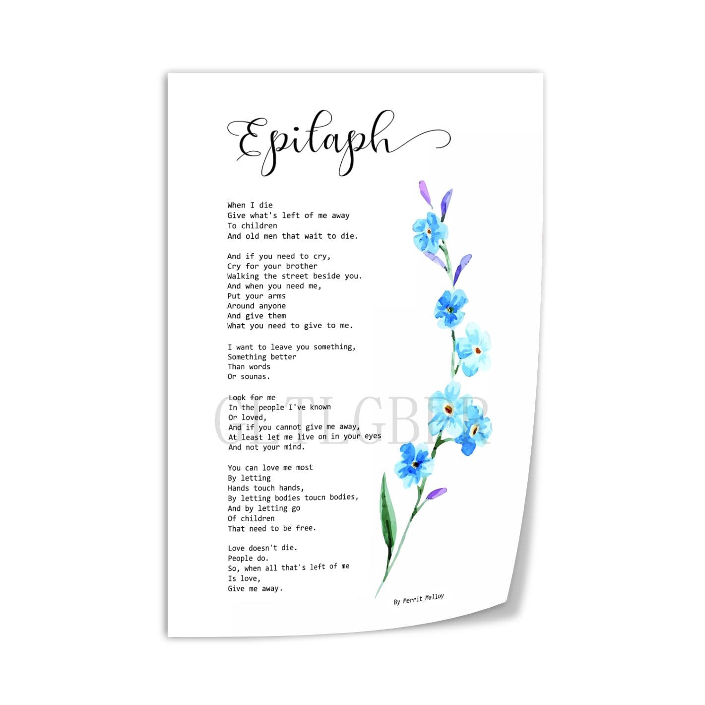 Epitaph By Merrit Malloy Printable Free
