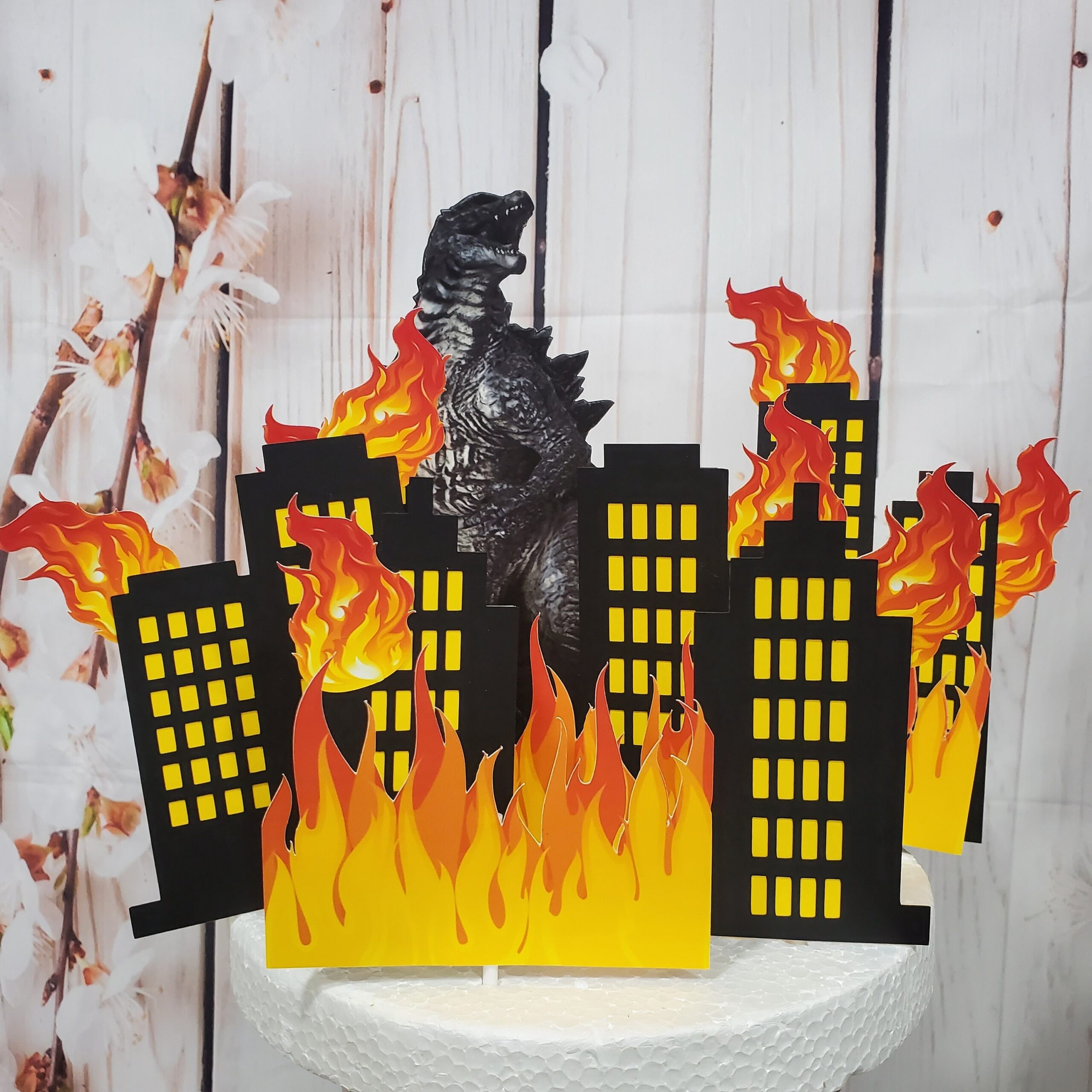Godzilla Cake Topper Digital File Godzilla Cake Godzilla Birthday Godzilla Topper Godzilla Etsy Ireland