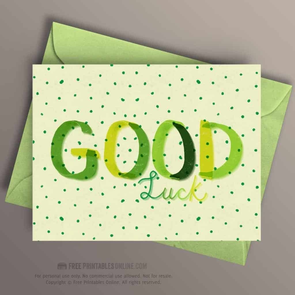 Free Good Luck Printable Cards