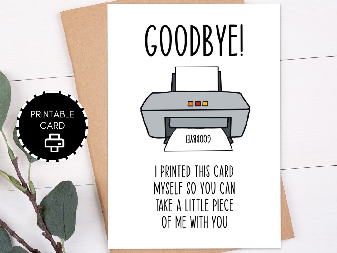 Free Printable Goodbye Cards