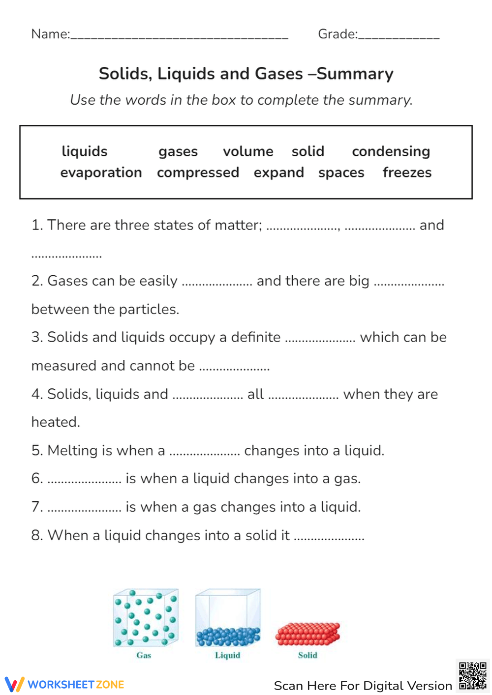 Free Printable 7th Grade Science Worksheets