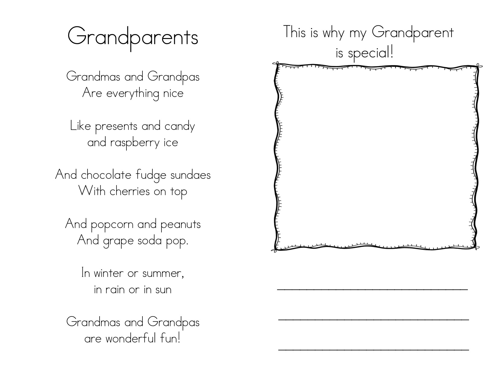 Grandparents Day Kindergarten Nana