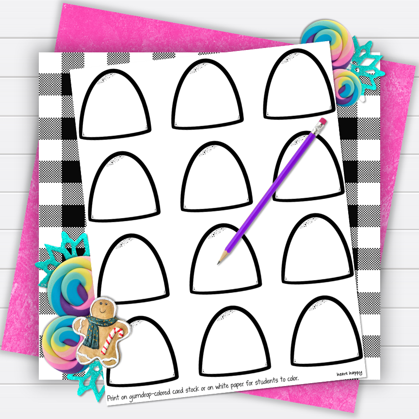 Grateful Gumdrop Tree With Writing And Drawing Prompts Winter Craft