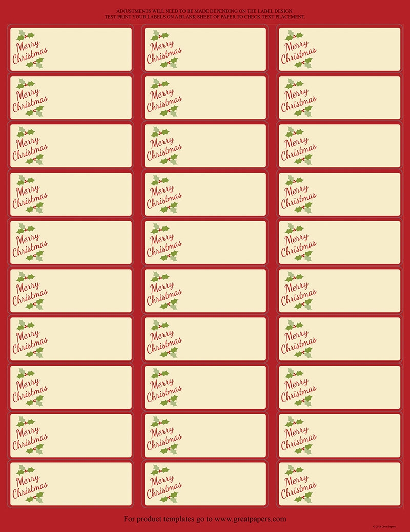 Christmas Address Labels Free Printable