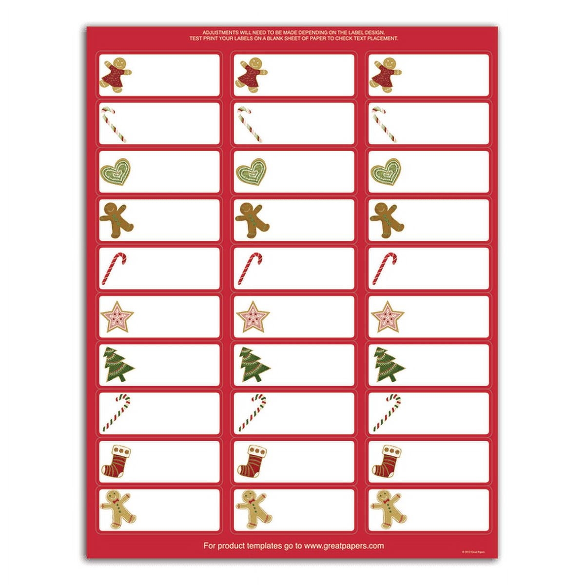 Great Papers Holiday Address Labels 2011600 2 5 8