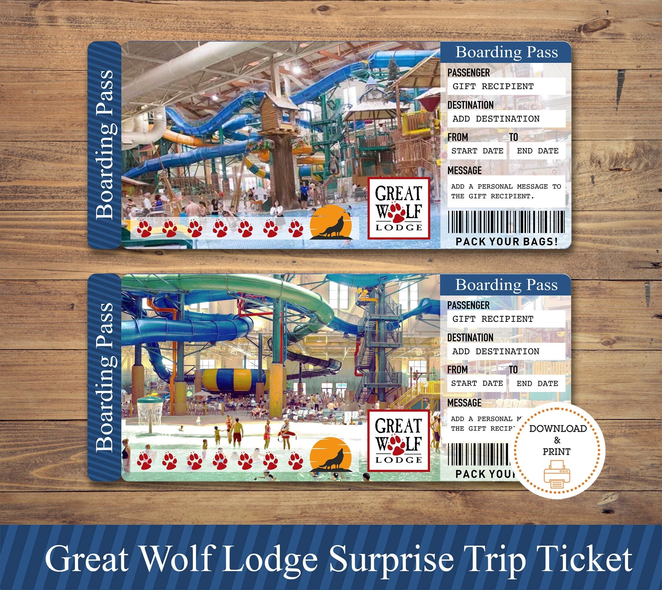 Great Wolf Lodge Surprise Printable Free