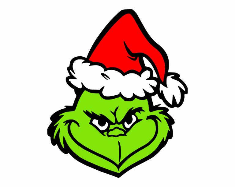 GRINCH FACE SVG Layered Png