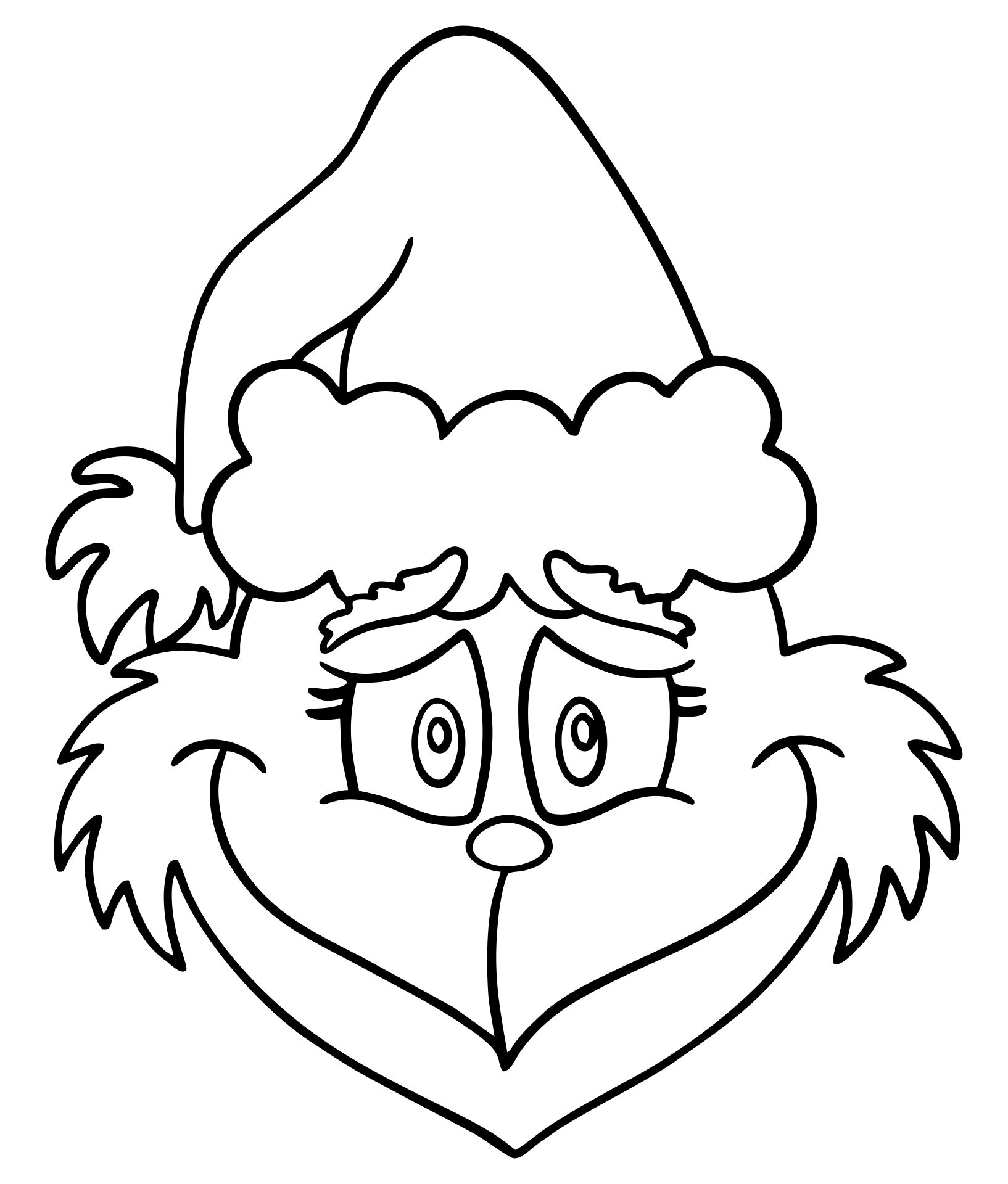 Grinch Face Stencil Free Printable