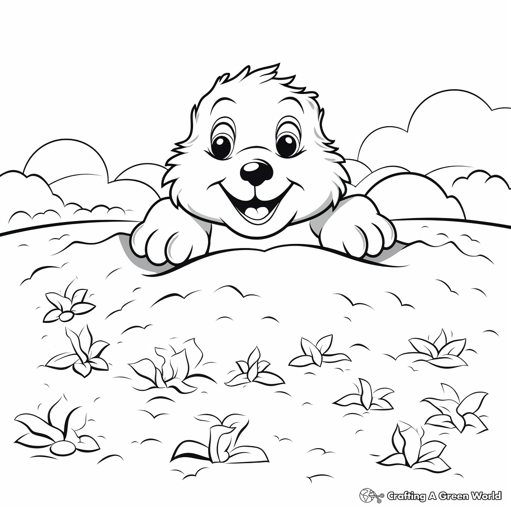 Groundhog Day Coloring Pages Free U0026 Printable 