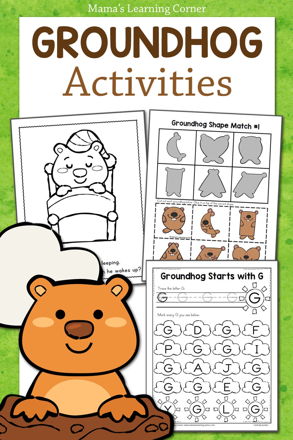 Groundhog Printable Free