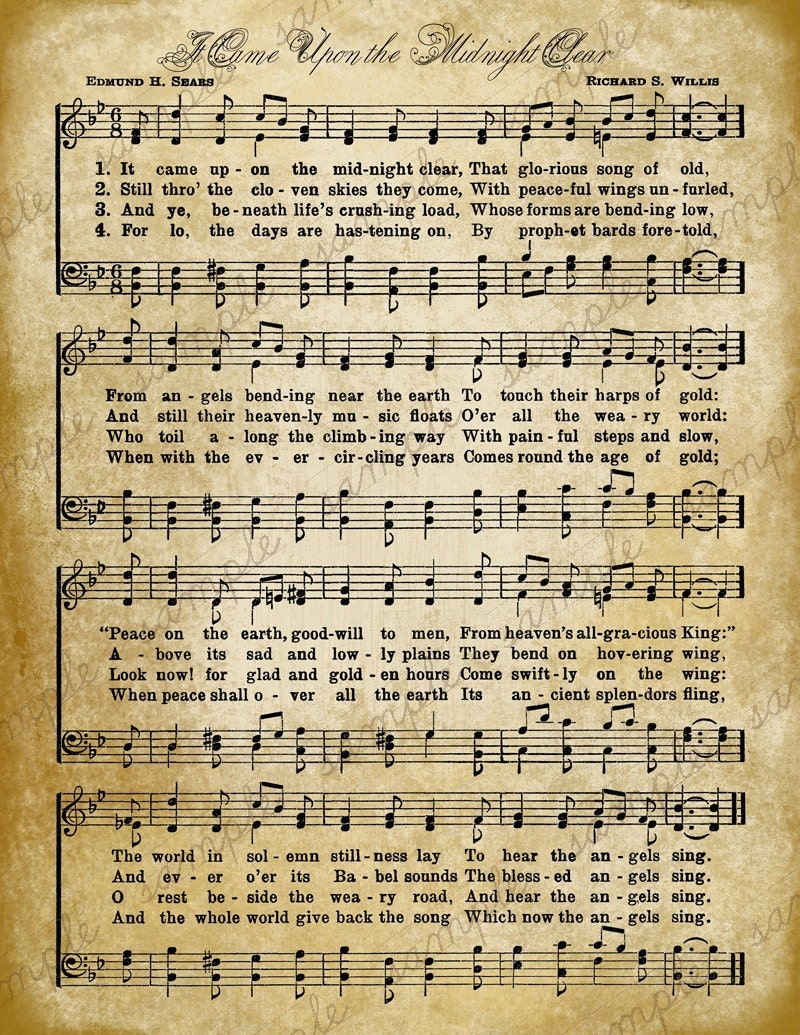 Christmas Carols Sheet Music Free Printable