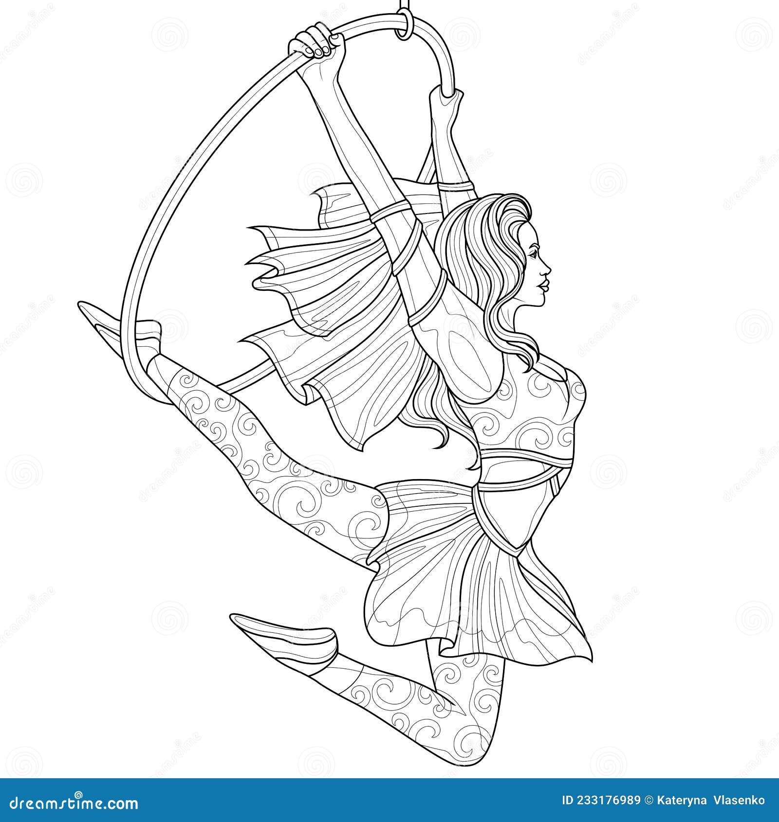 Gymnast Coloring Stock Illustrations 215 Gymnast Coloring Stock 