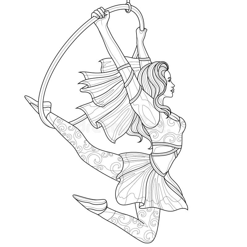 Gymnast Coloring Stock Illustrations 215 Gymnast Coloring Stock 