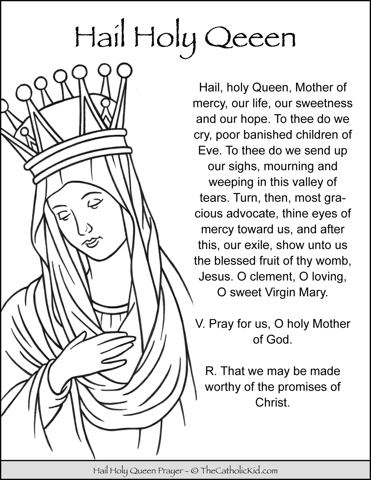 Hail Holy Queen Prayer CatholicBrain