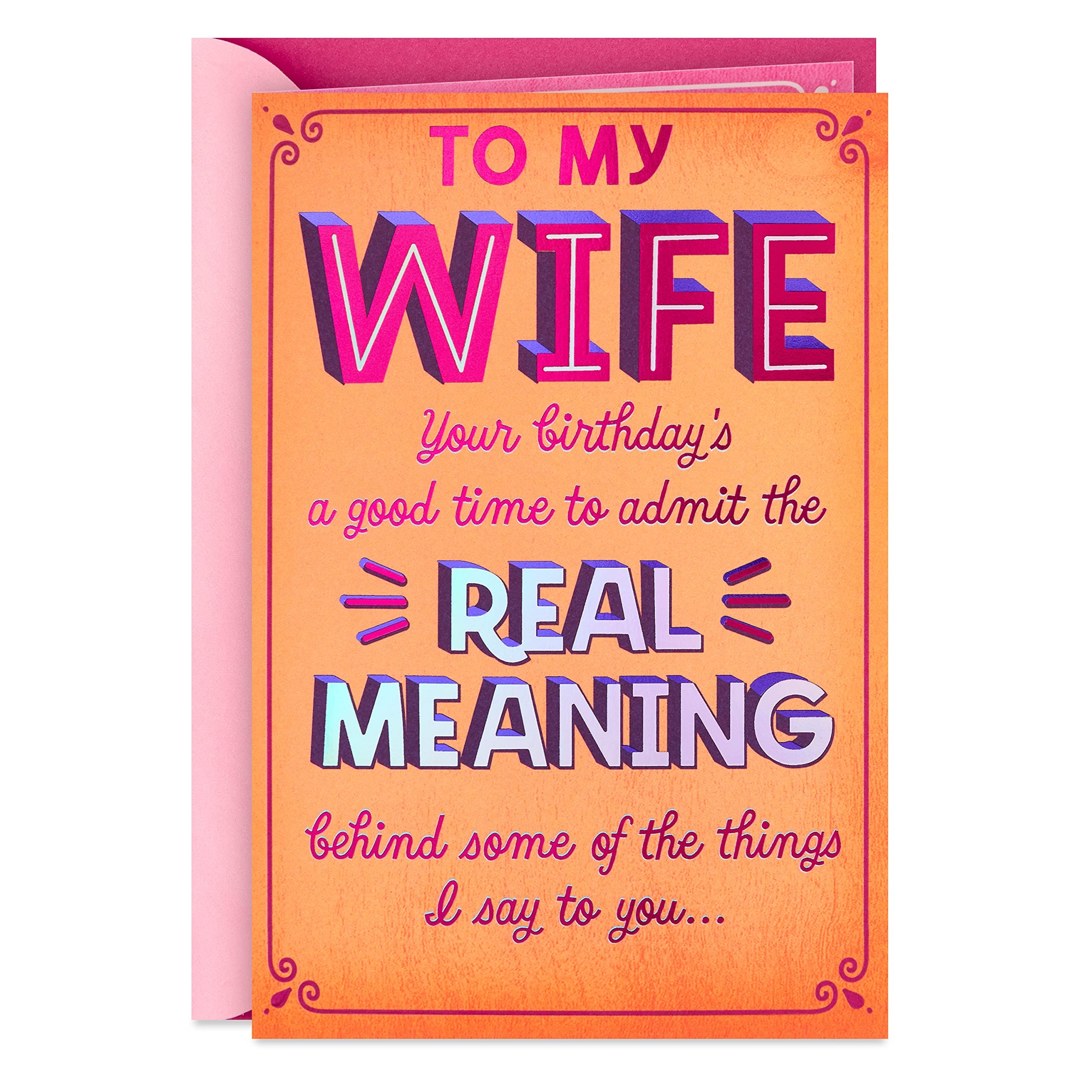 Hallmark Birthday Card Real Meaning Of Love Funny Birthday Card For Wife