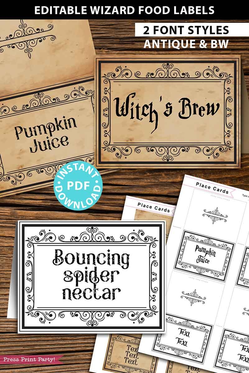 Free Printable Food Tags