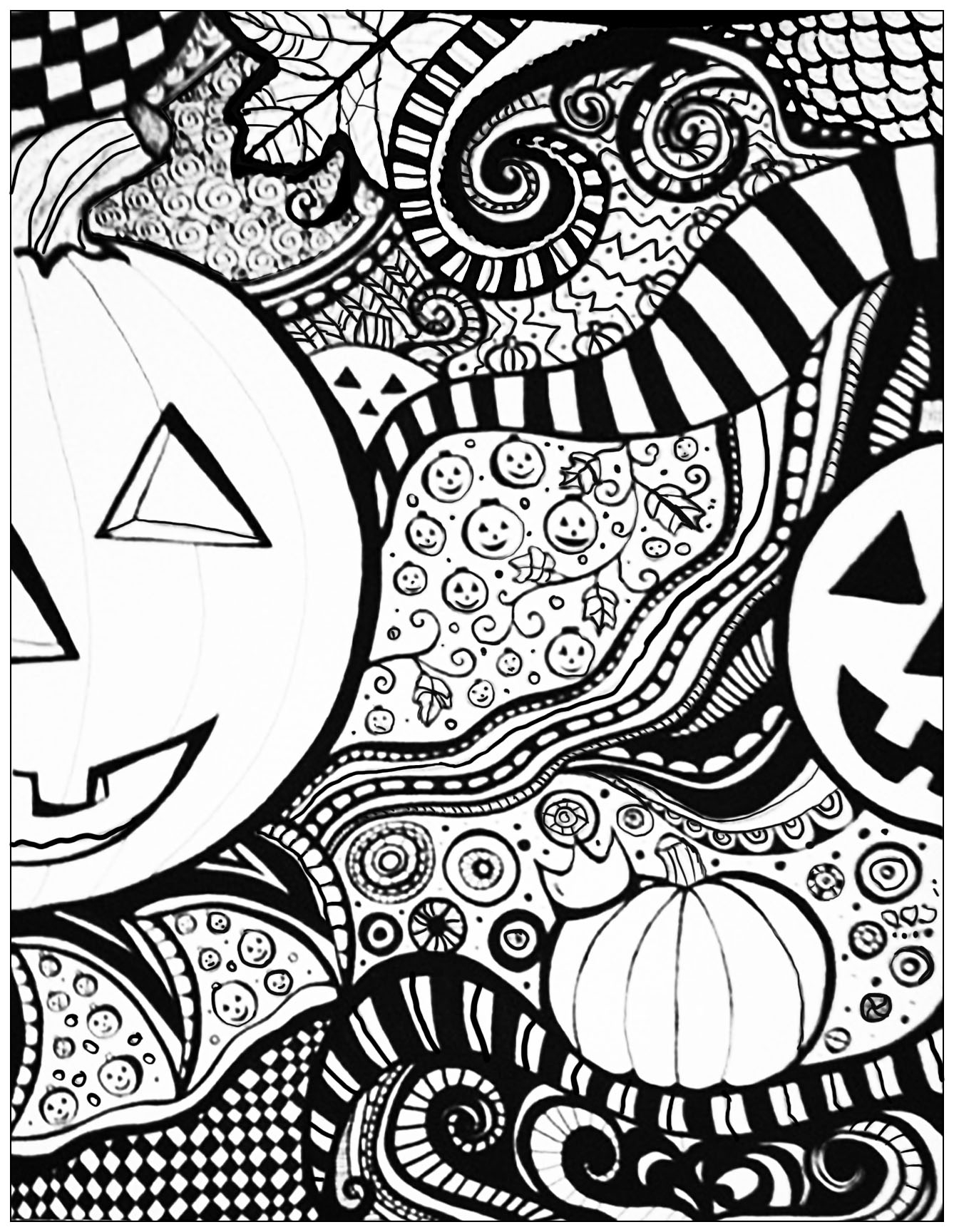 Adult Halloween Coloring Pages Free Printable