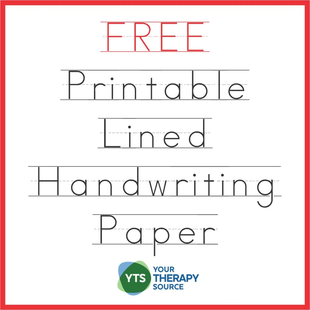Free Printable Writing Paper For Kindergarten