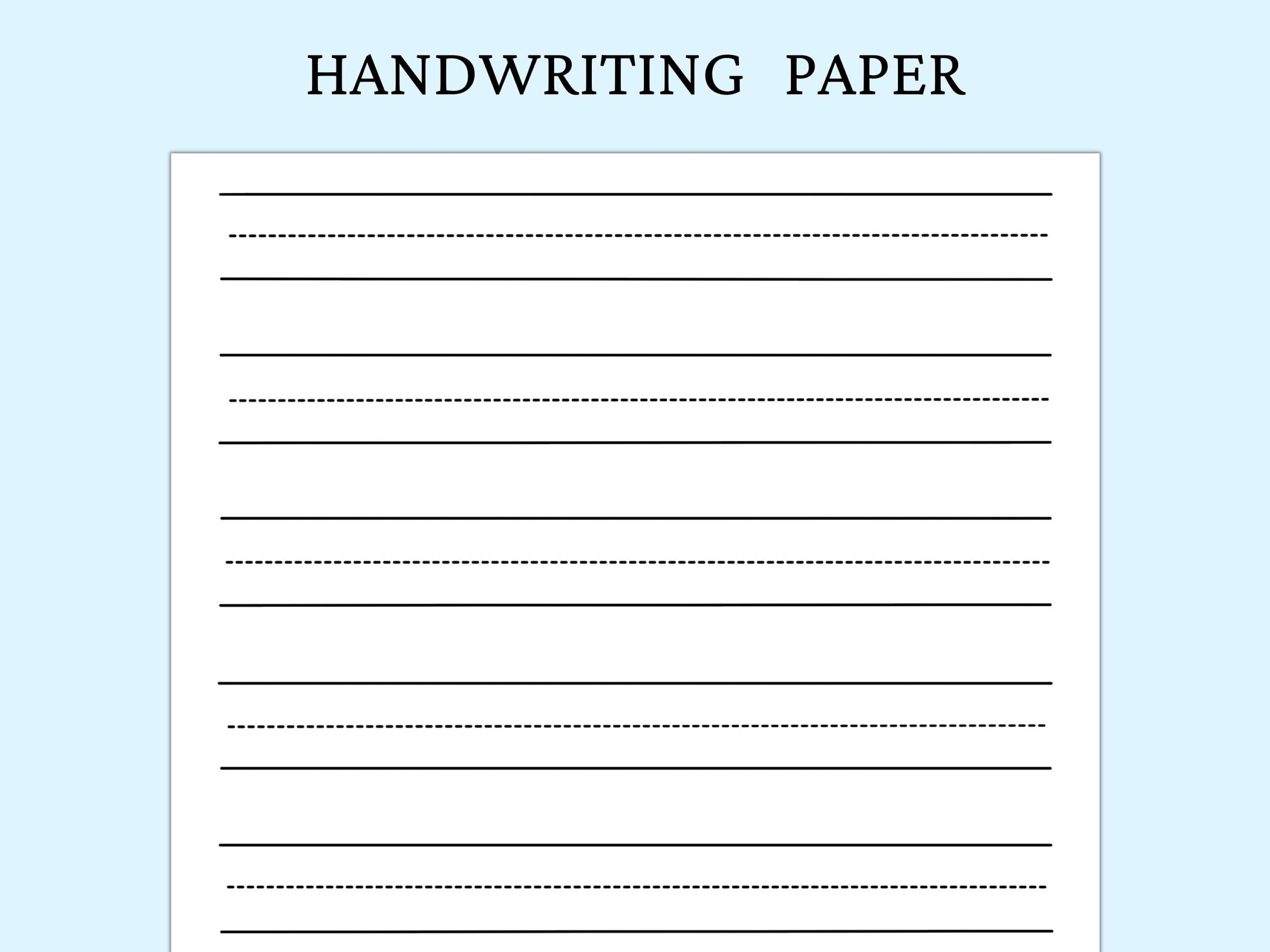 Handwriting Practice Paper Printable Kids Writing Sheet Kindergarten Lined Page Portrait And Landscape US Letter Size DIGITAL DOWNLOAD Etsy UK