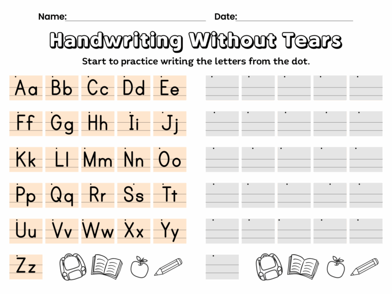 Handwriting Without Tears Preschool 10 Free PDF Printables Printablee