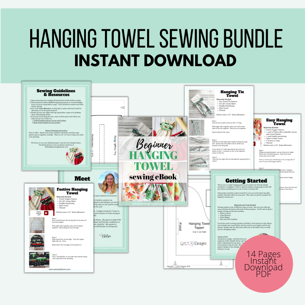 Hanging Dish Towel Pattern Sew Simple Home