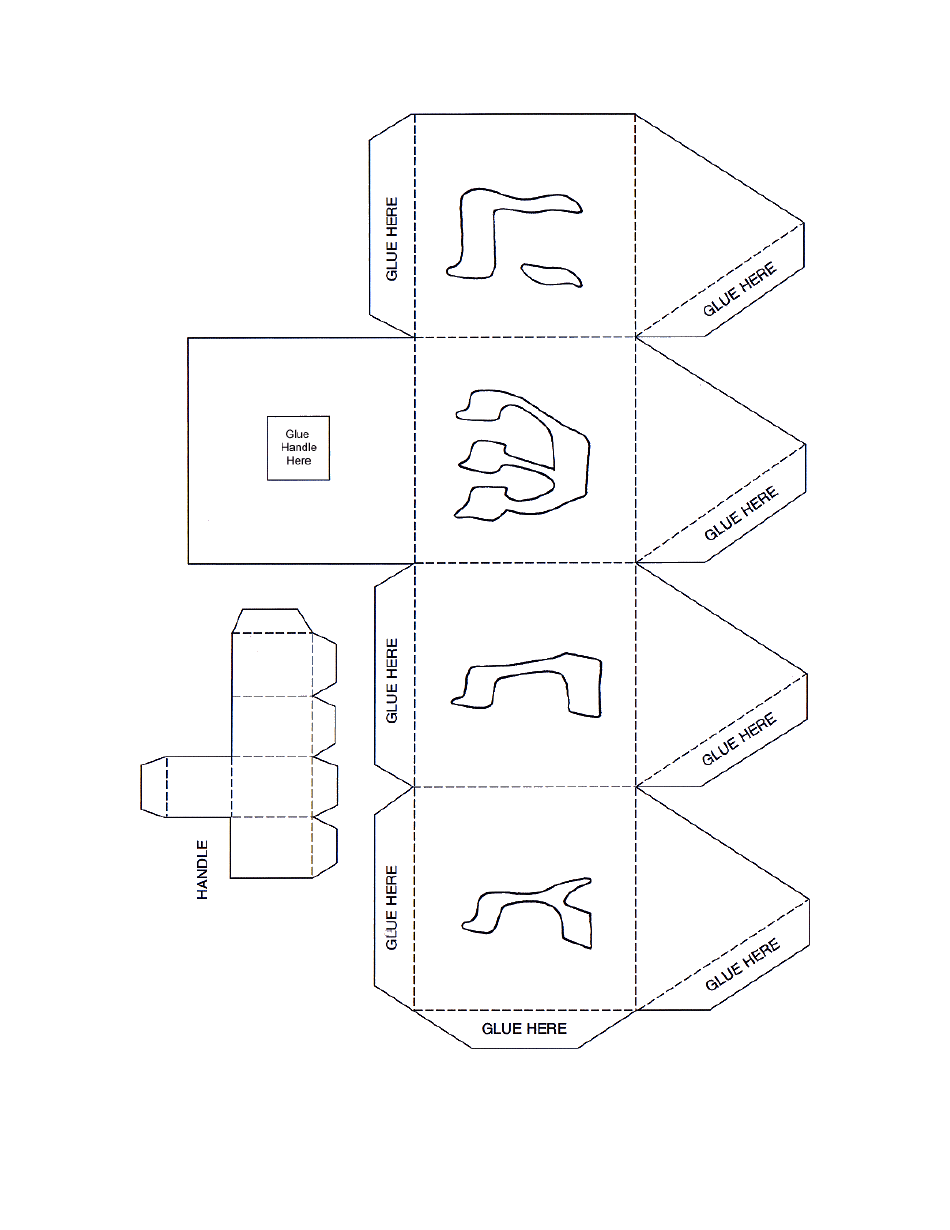 Hanukkah Foldable Paper Dreidel Template Download Printable PDF Templateroller