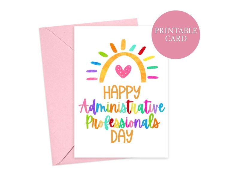 Happy Administrative Professionals Day Card Admin Professionals Admin Assistant Day Thank You Card Instant Download Printable Card Etsy