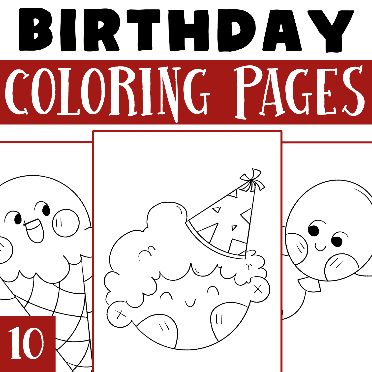 Birthday Coloring Page Free Printable