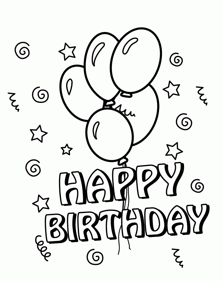 Happy Birthday Coloring Pages Printable Coloring Pages FREE