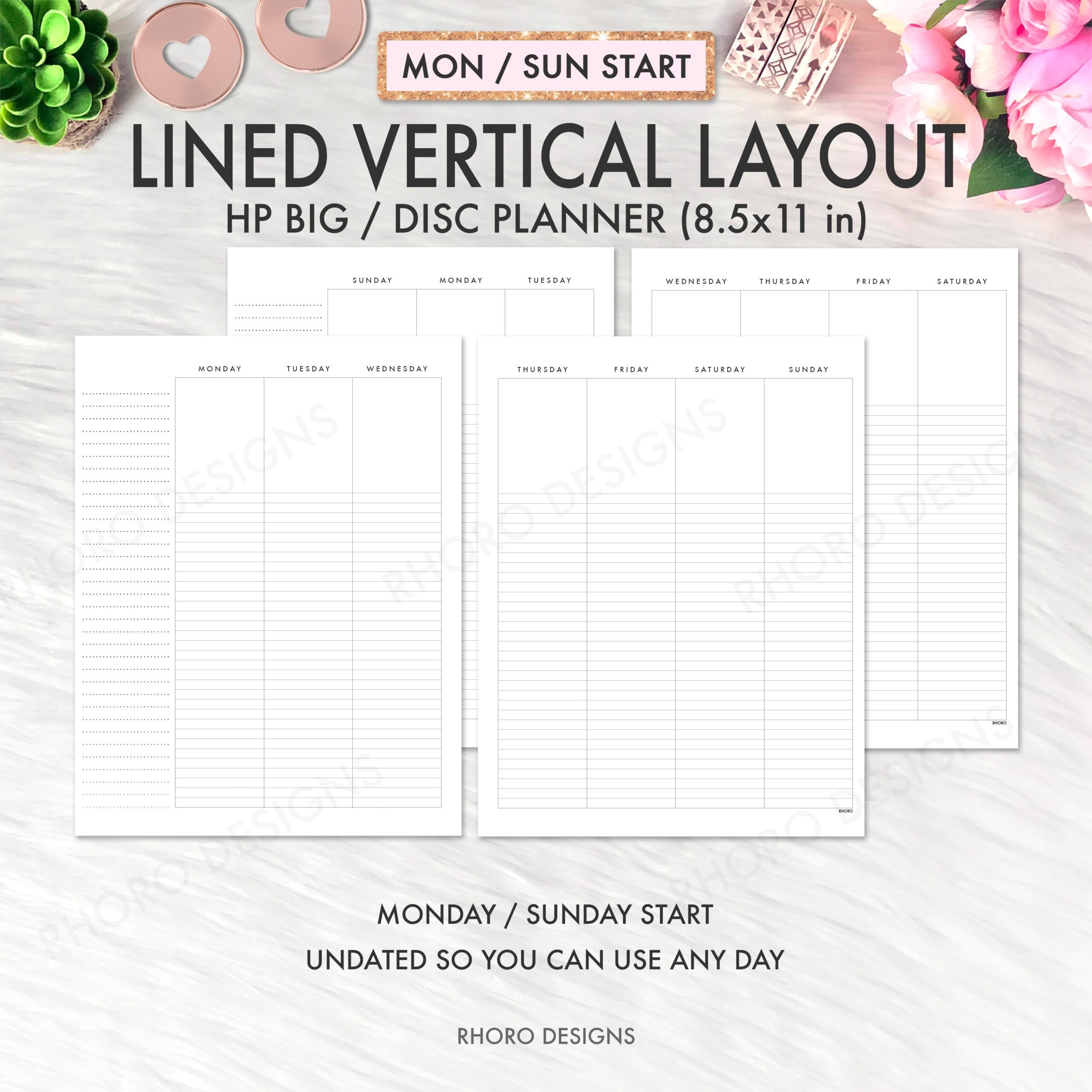 Happy Planner Big Printable Happy Planner Lined Vertical Happy 
