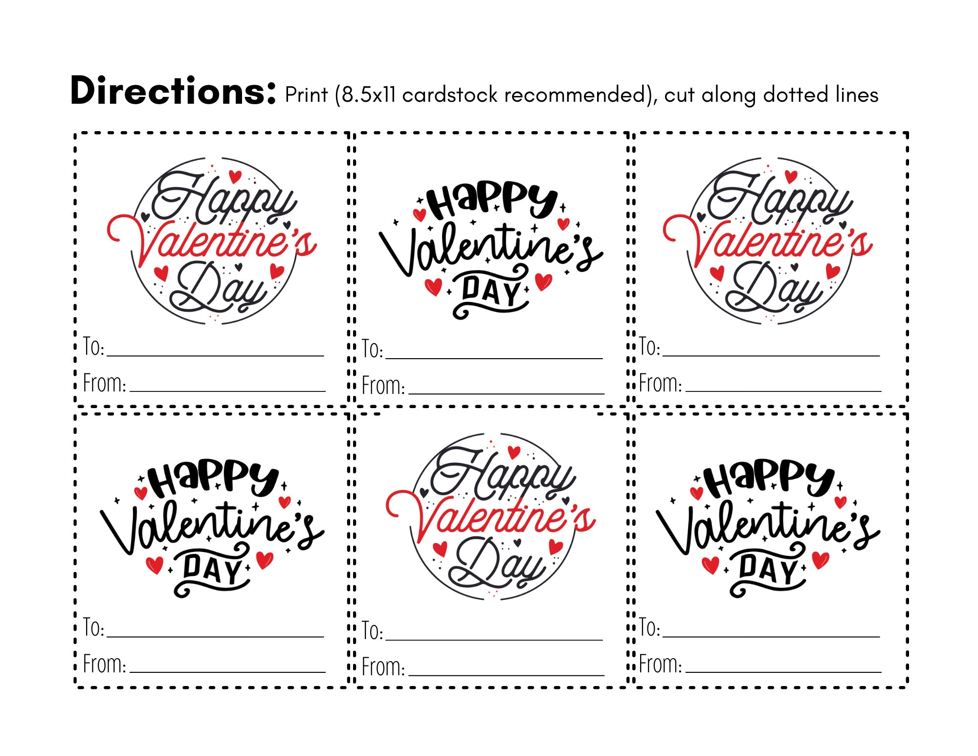 Printable Valentines Day Cards Free