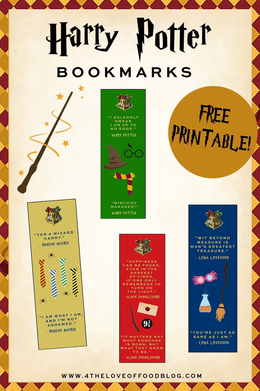 Free Printable Harry Potter