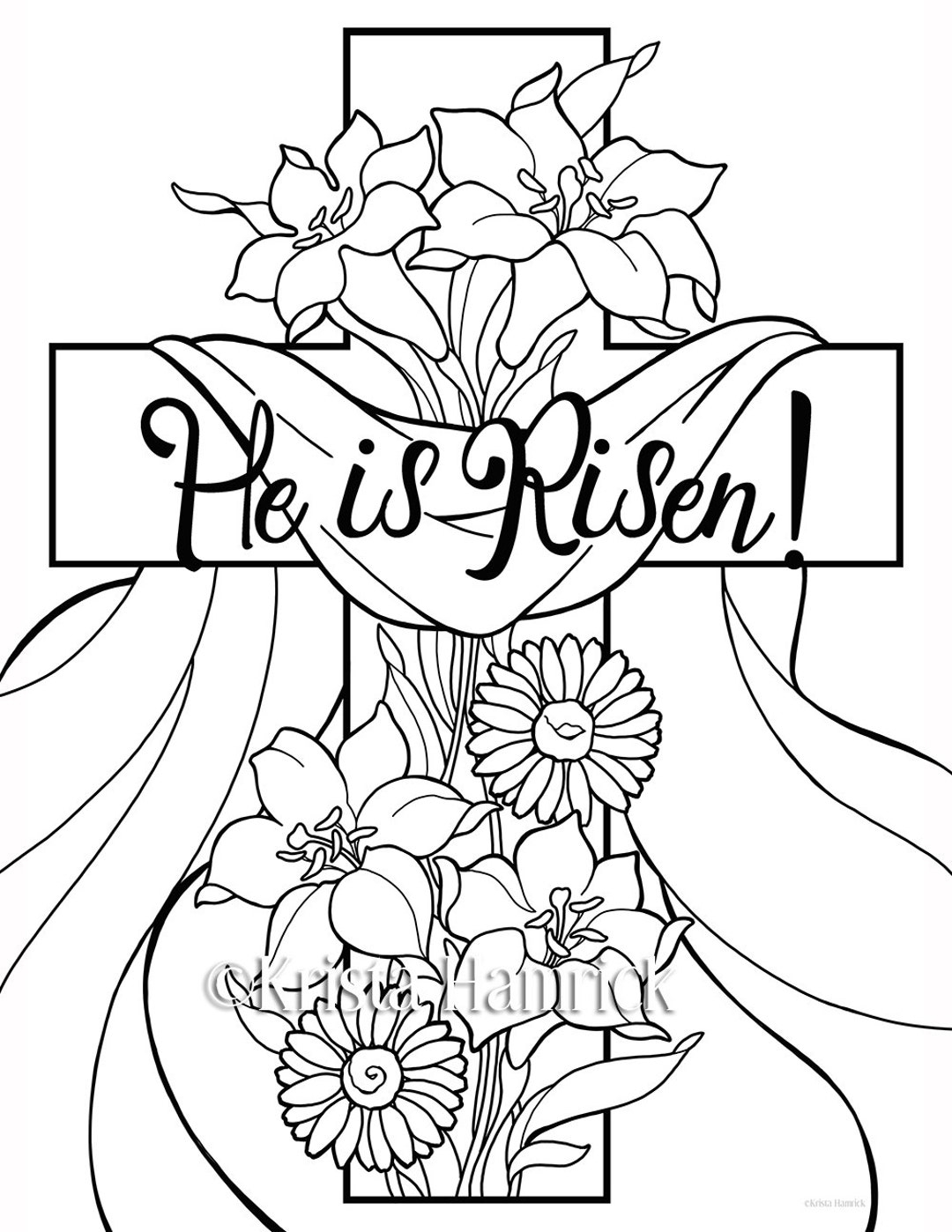Christian Easter Coloring Pages Printable Free
