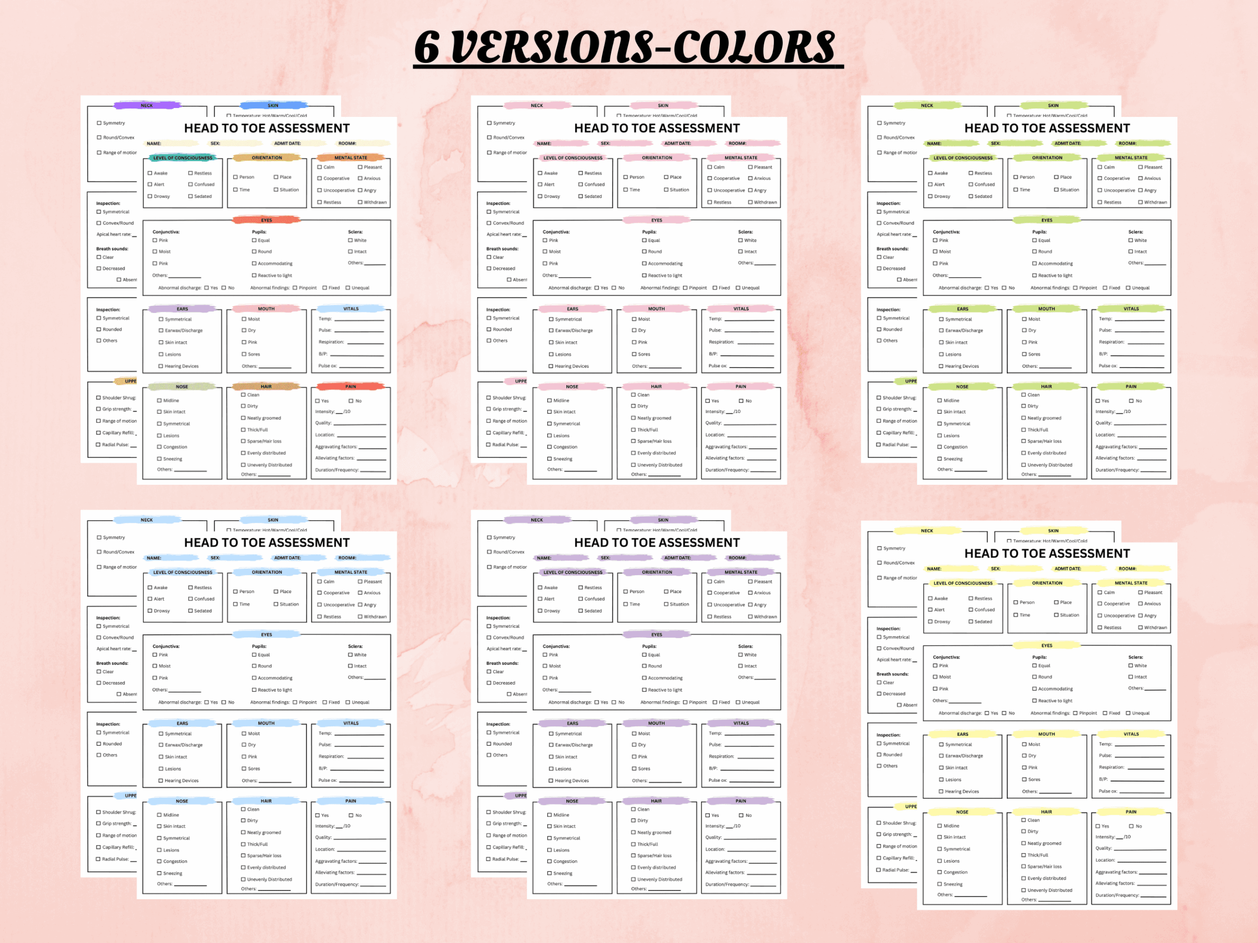 Free Printable Patient Assessment Forms